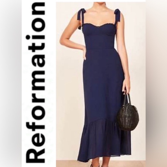 Reformation Dresses & Skirts - Reformation Nikita Navy Blue Women's Dress size 10- $278